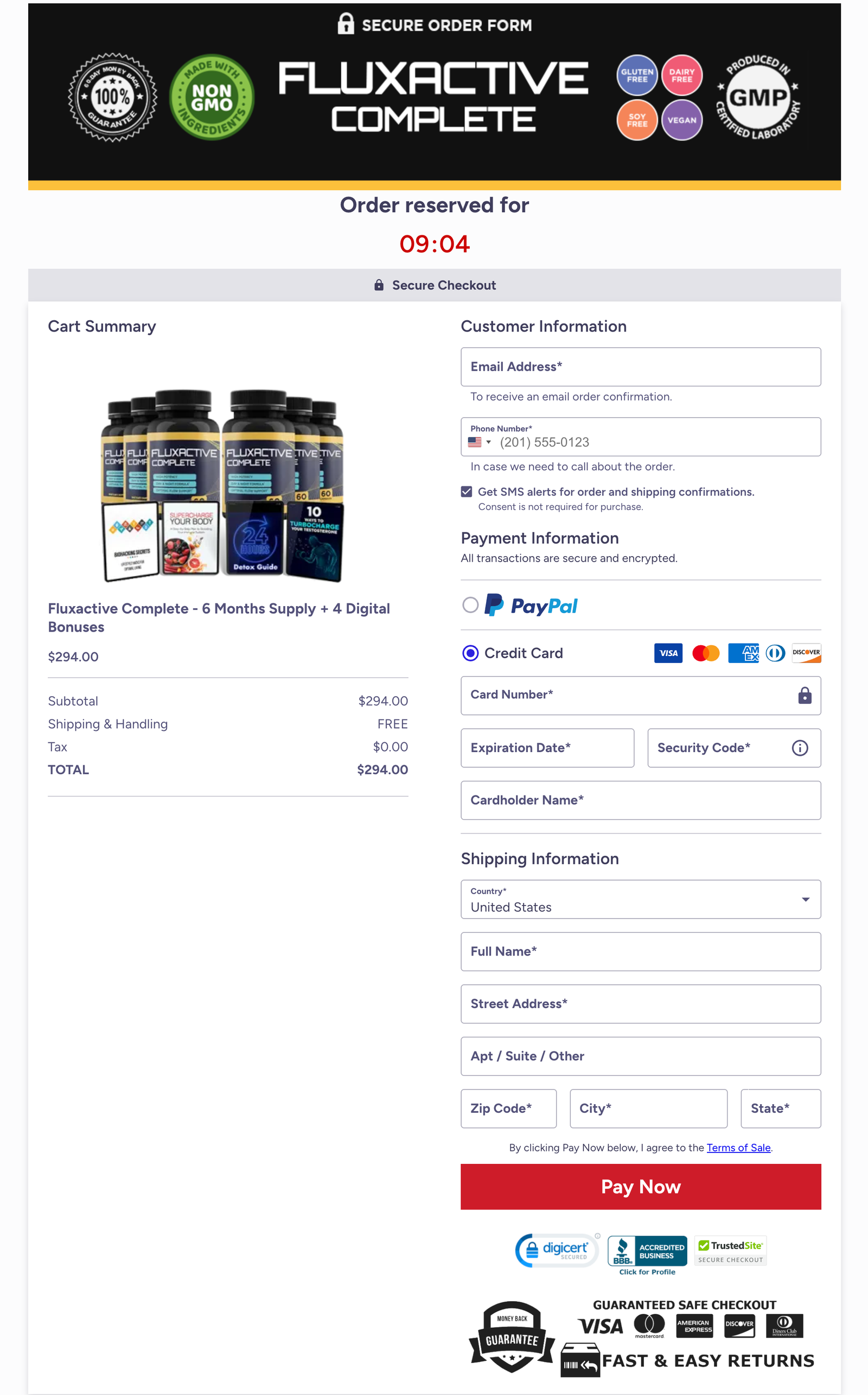 Fluxactive Complete Official Website Secure Order Page